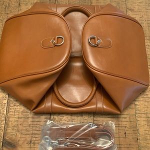 Leather Weekender Duffel Bag